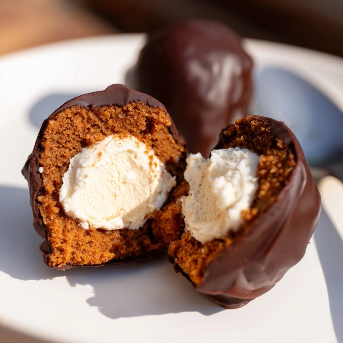 Deliciously spiced Gingerbread Pumpkin Muffin Ice Cream Bites perfect for festive gatherings.