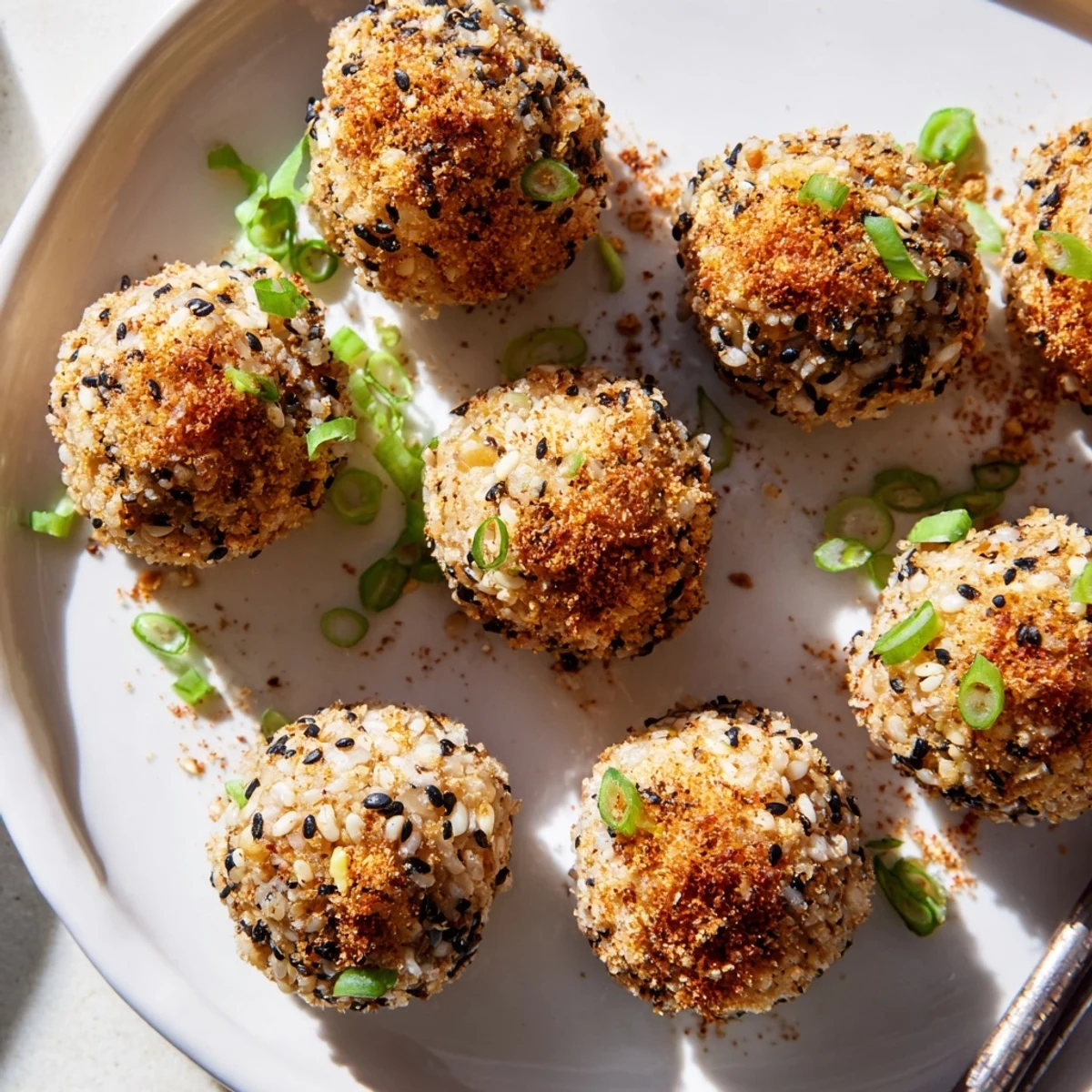 Japanese Sesame-Fried Rice Balls