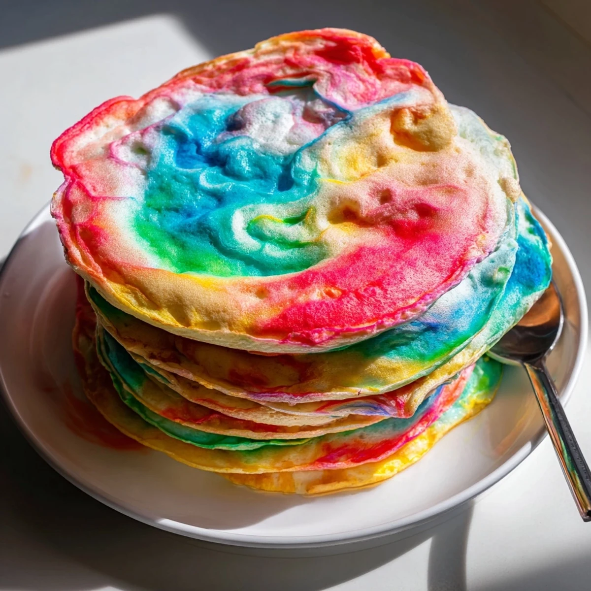 Vibrant Cloud Bread, showcasing a rainbow effect, ideal for creative snack ideas.