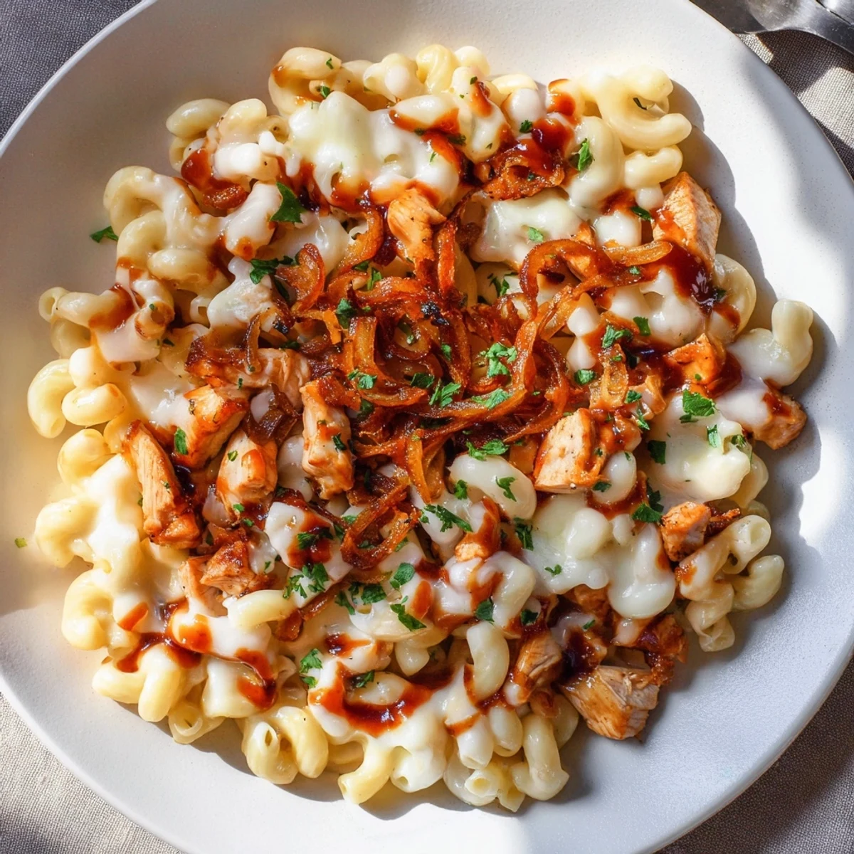 Honey BBQ Chicken Mac Cheese