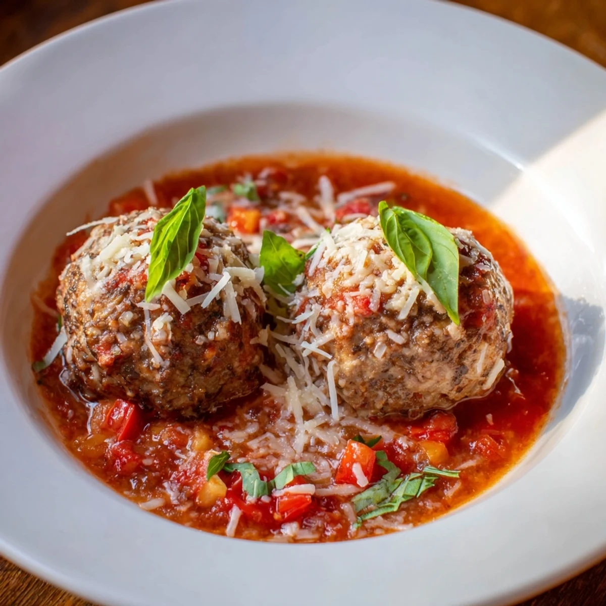 A close-up shot of the flavorful Italian Meatball Pasta skillet, ready for a comforting meal.