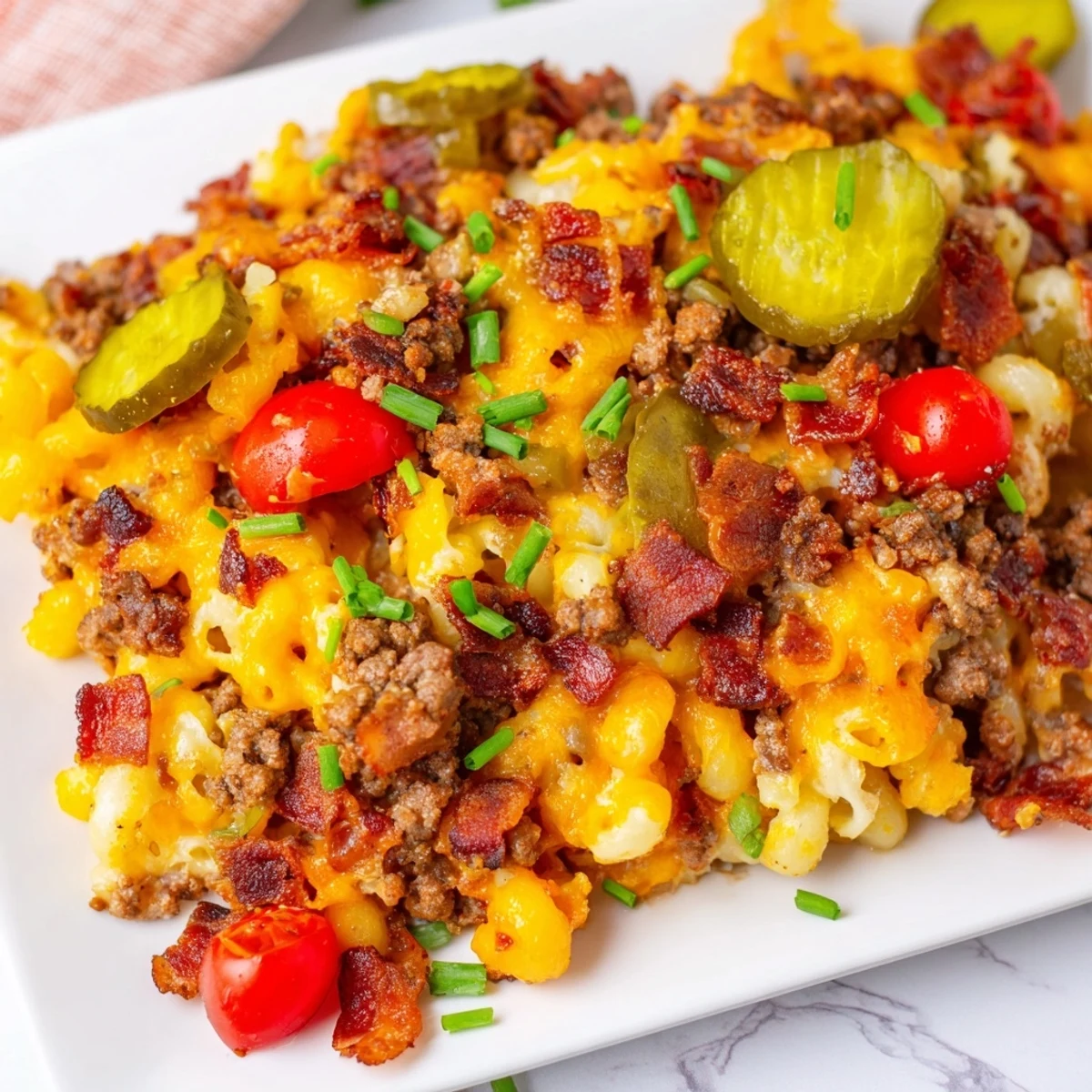 Bacon Cheeseburger Pasta Bake