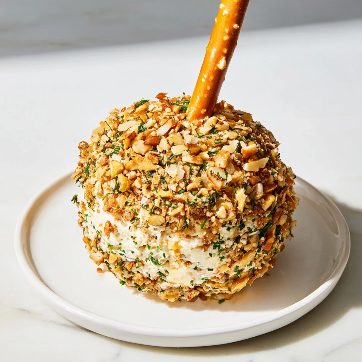 Champagne Cork Cheese Balls: bite-sized appetizer coated in walnuts, perfect for holiday gatherings.