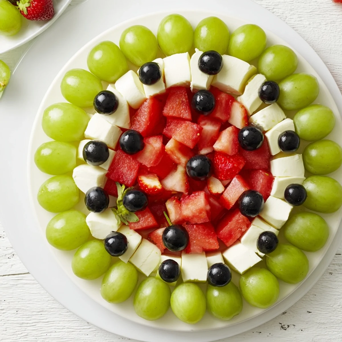 Fresh Summer Watermelon Slice with strawberries creates a healthy and visually appealing appetizer for summer enjoyment.