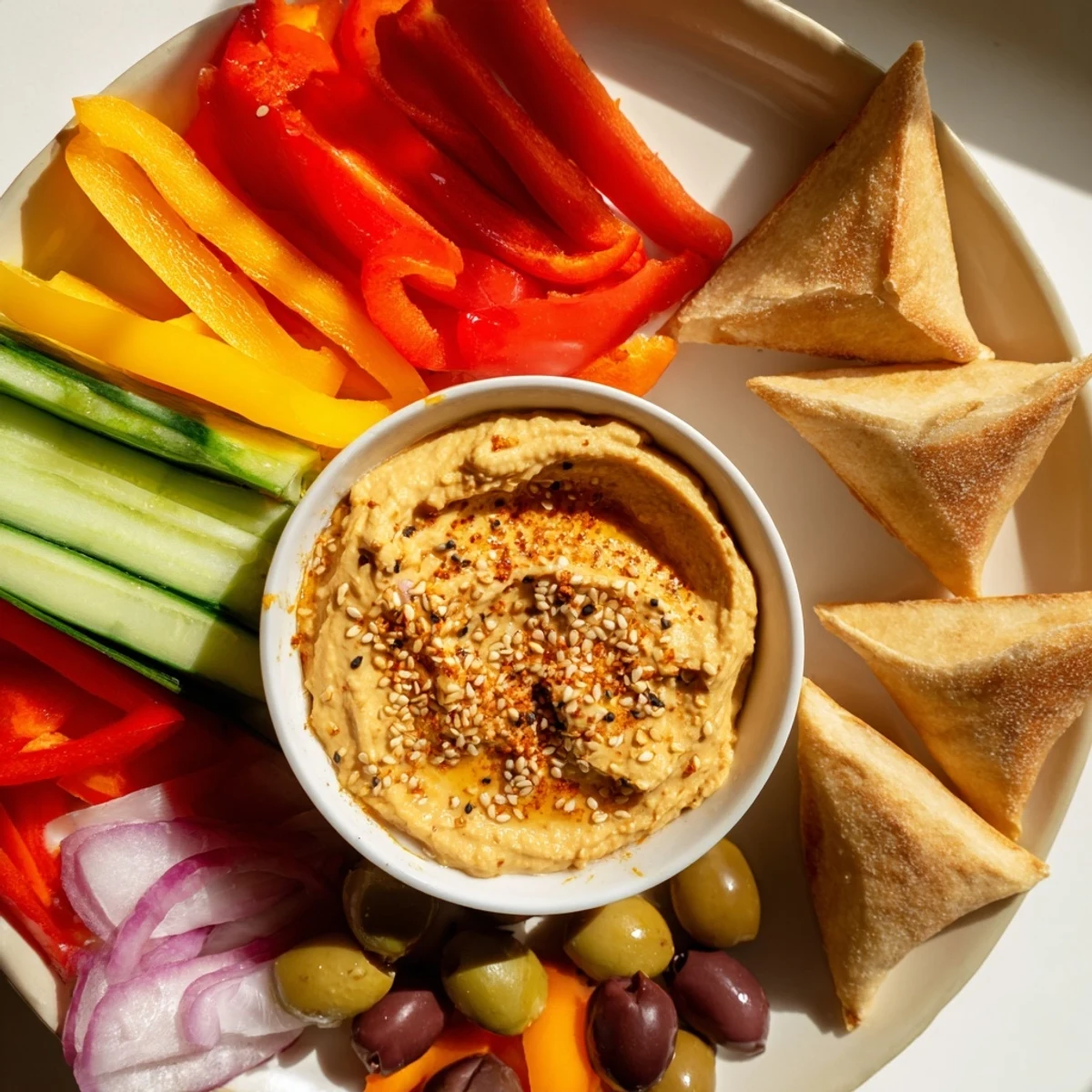 A close-up of the Moroccan Tent, showcasing colorful veggies and warm flatbread ready to serve.
