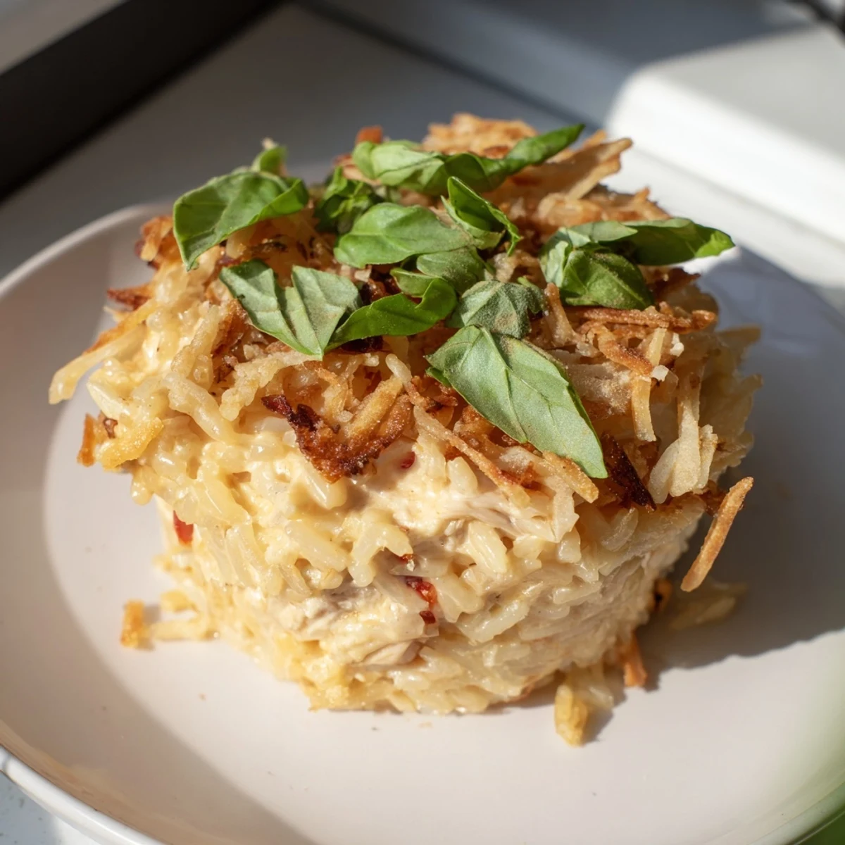 Golden-brown Marry Me Chicken Sushi Bake Cups, creamy orzo and chicken baked in muffin tins, ready to eat!