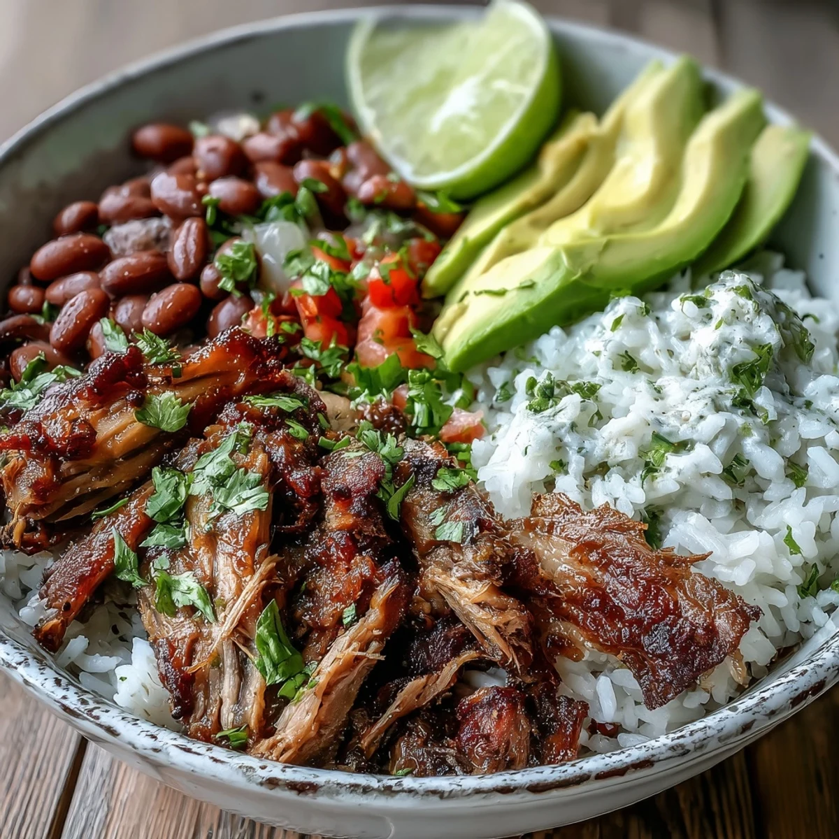 A lime wedge rests on the side for a bright, zesty finish.