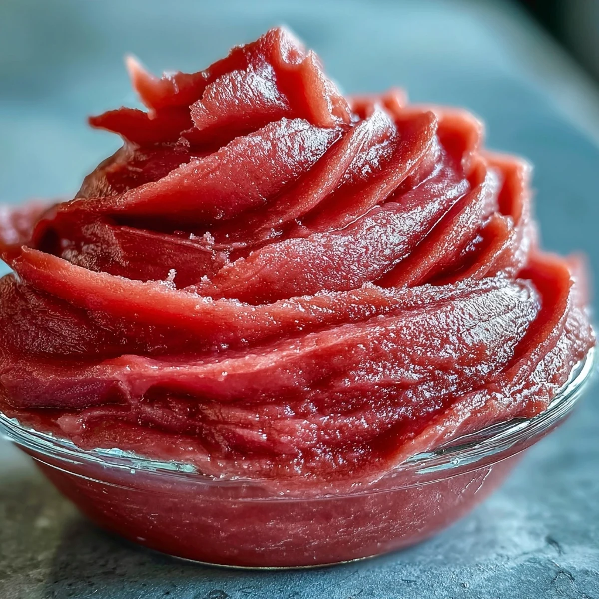Thick guava paste being prepared in a saucepan, stirred constantly with a wooden spoon until it pulls away from the sides.