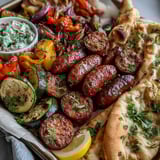 Crispy roasted peppers and onions mingle with smoky sausage in this one-pan Smoky Sheet Pan Sausage & Veggies meal.