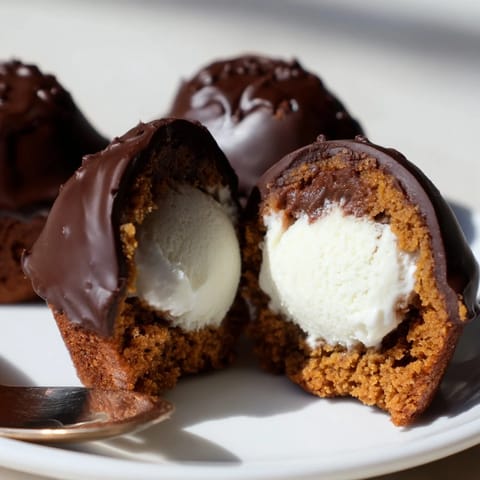 Gingerbread Pumpkin Ice Cream Bites