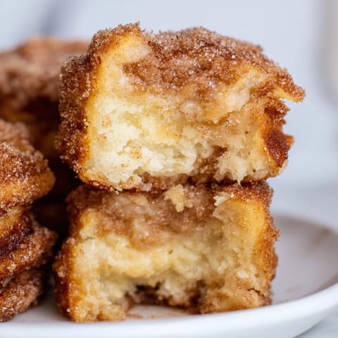 Flaky Churro Muffin Pancakes