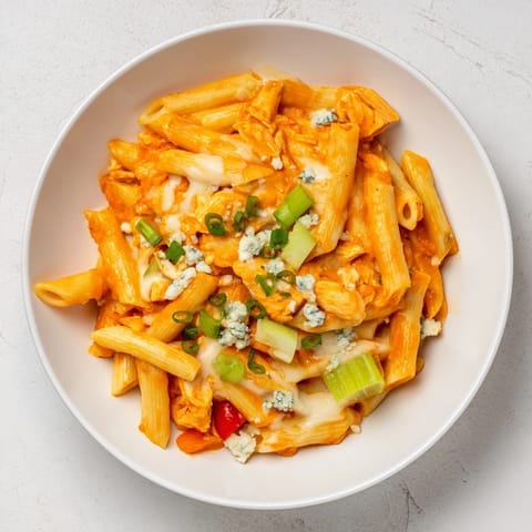 Spicy Creamy Buffalo Chicken Pasta