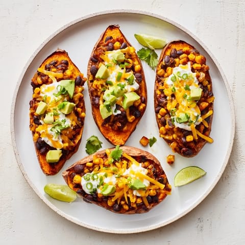 Loaded Baked Sweet Potatoes