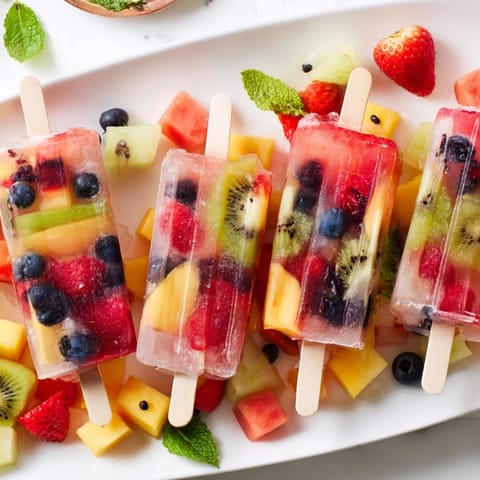 Summer Popsicle Board brimming with colorful popsicles, fresh fruit, and fun toppings for summer fun.