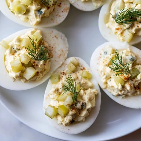 Dill Pickle Deviled Eggs