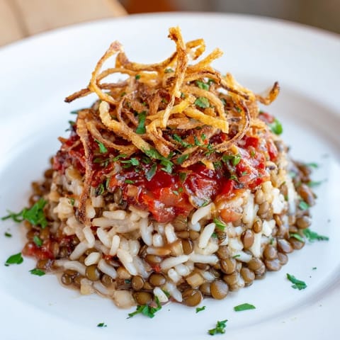 Egyptian Koshari Layered Dish