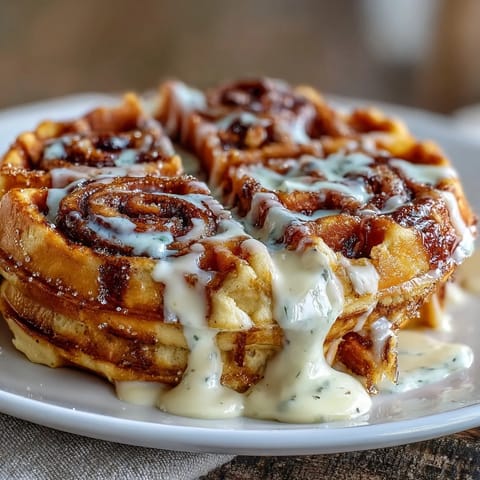 Cinnamon Roll Waffles