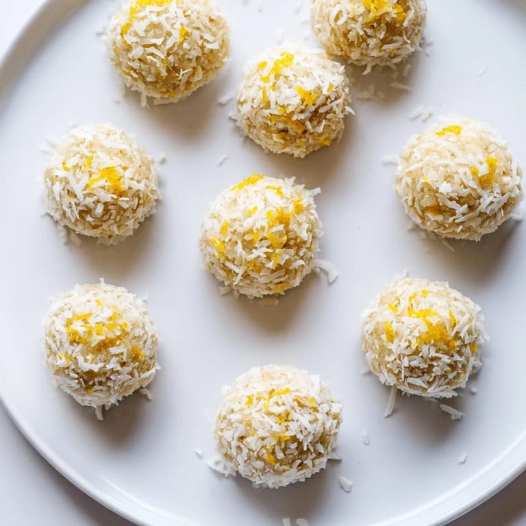 Delicious no-bake Lemon Ginger Balls, bursting with fresh flavors, ideal for snacking.