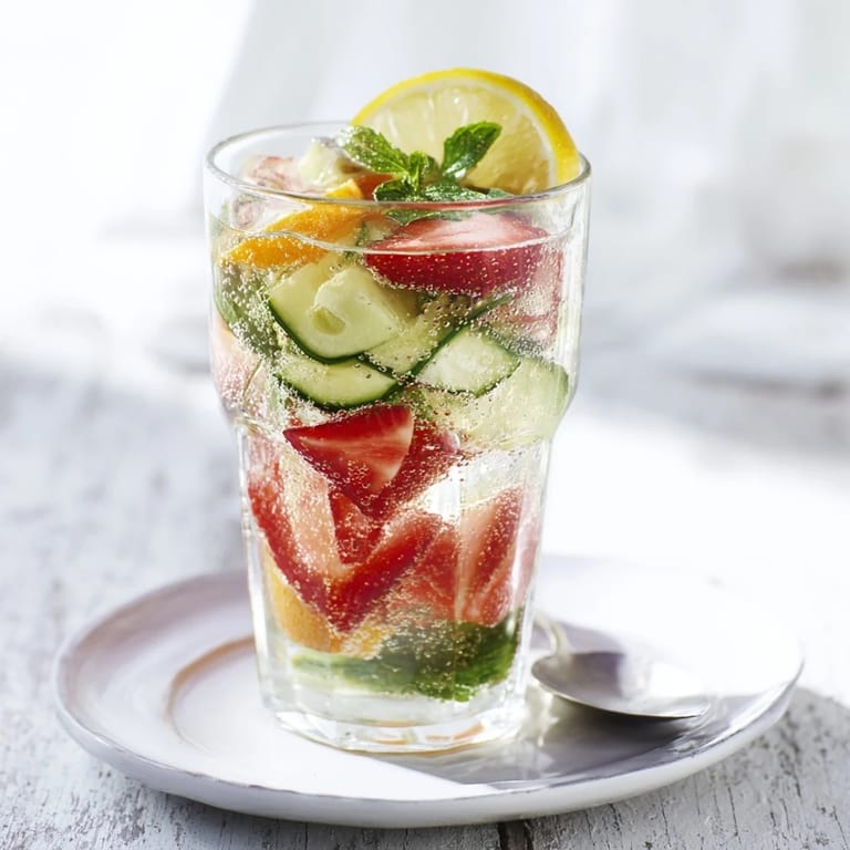 Deliciously hydrating water-based mocktails made with peach syrup and herbs.