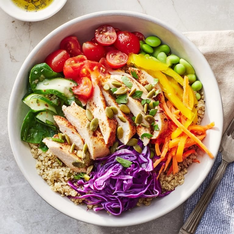Deliciously arranged healthy meal-prep bowls bursting with fresh vegetables and protein.