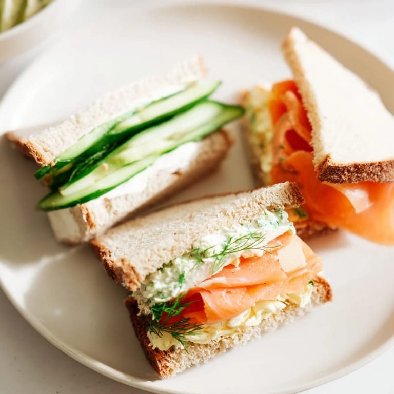 Tiny Castle Feast Royal Tea Party Sandwiches feature soft bread and colorful fillings, a delicious savory treat.