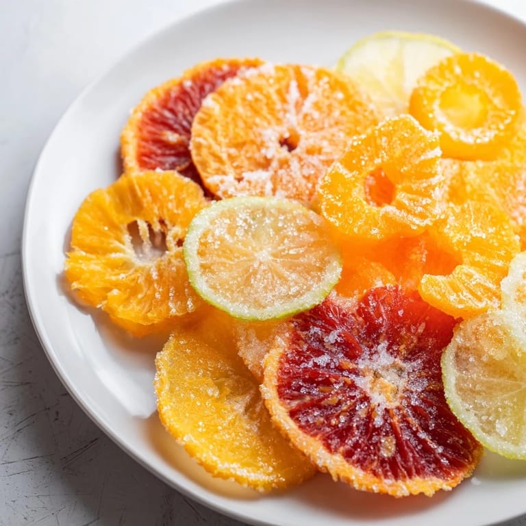 Sugared rims enhance the visual appeal of these festive citrus slices, ready to brighten any mocktail.