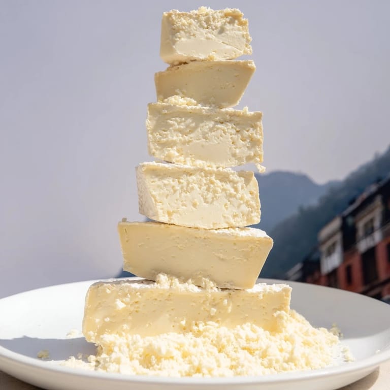 Prepare mouthwatering Snowcapped Range: chilled Brie wedges become snowy Parmesan-dusted mountain peaks on a platter.
