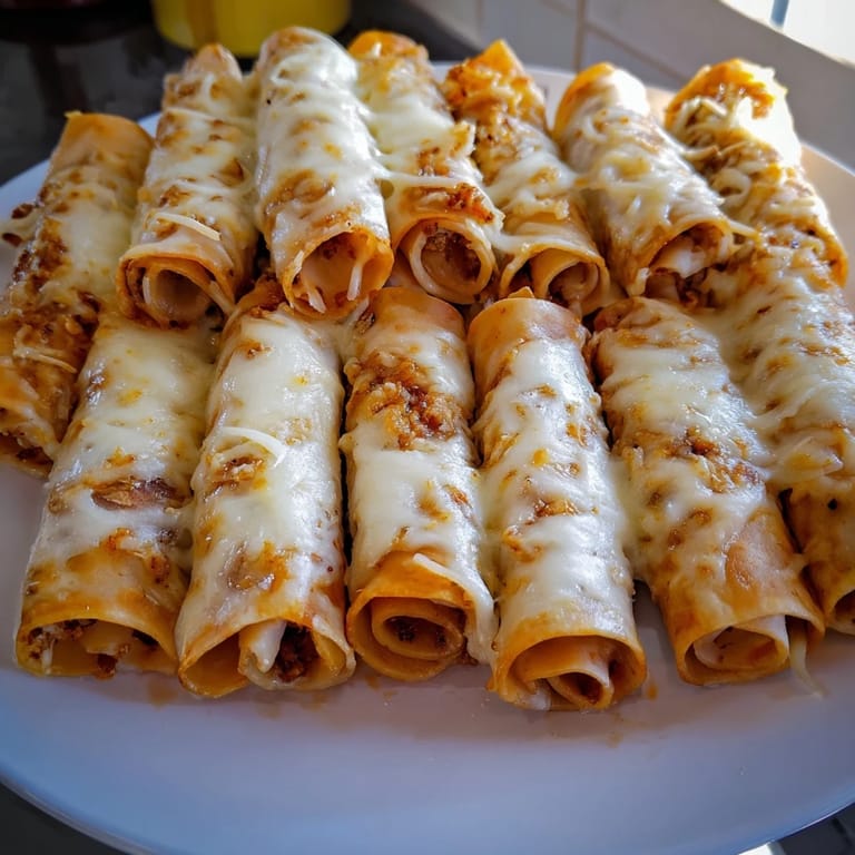 Savory and crispy air-fried Tinis Mac and Cheese Lumpia Rolls, a fun appetizer perfect for sharing with friends.