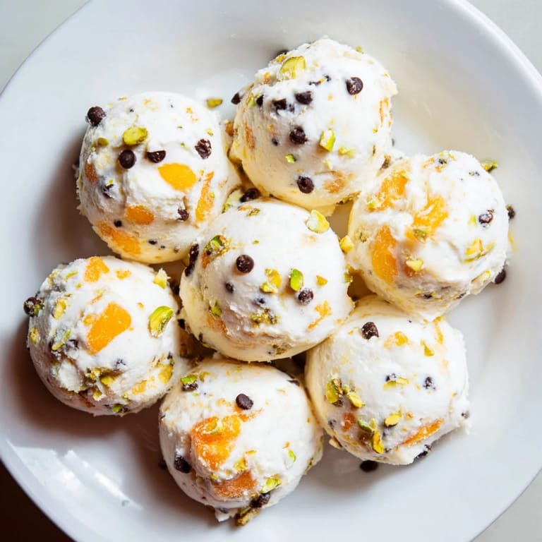 Sweet, fruity frozen peach yogurt bites, perfectly chilled and ready to eat on a hot summer afternoon.