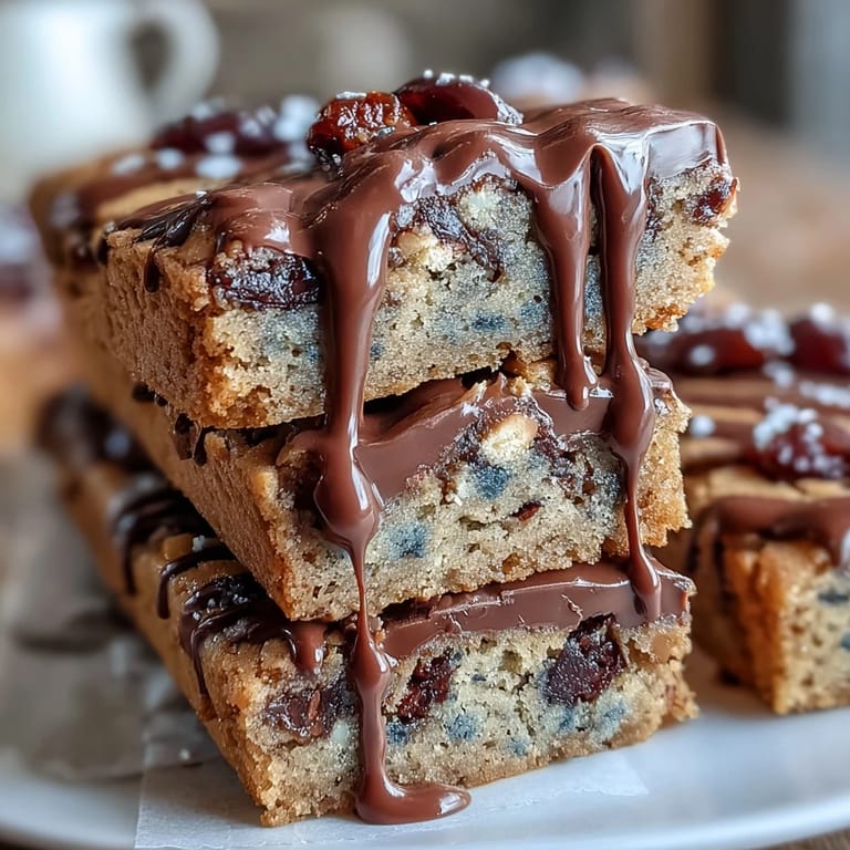 2. Chewy, festive cookie bars topped with colorful candies and a decadent white chocolate drizzle for graduation parties.  