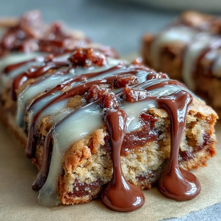 3. Celebrate with these easy graduation cookie bars, featuring chocolate chips, candy-coated chocolates, and a smooth white chocolate drizzle.