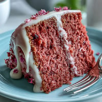 The elegant Bridal Shower Rosé Velvet Cake features a delicate pink hue and shimmering gold drip.